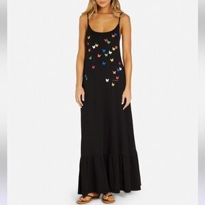NEW LAUREN MOSHI BEATRIX MINI BUTTERFLIES MAXI DRESS